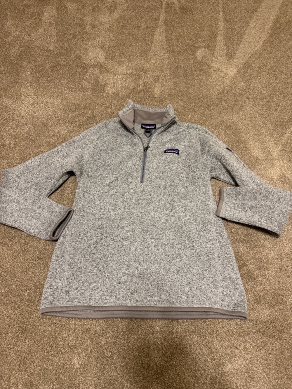 Patagonia womens Gray Synchilla Quarter-Zip Fleece Jacket